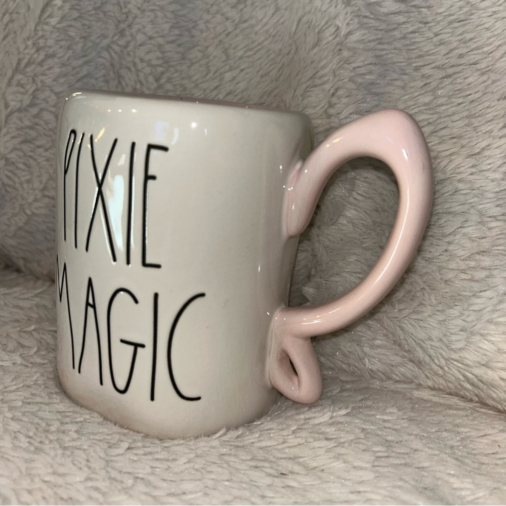 Rae Dunn Disney Pixie Magic Mug Tinker Bell Pink Handle - Picture 2 of 11